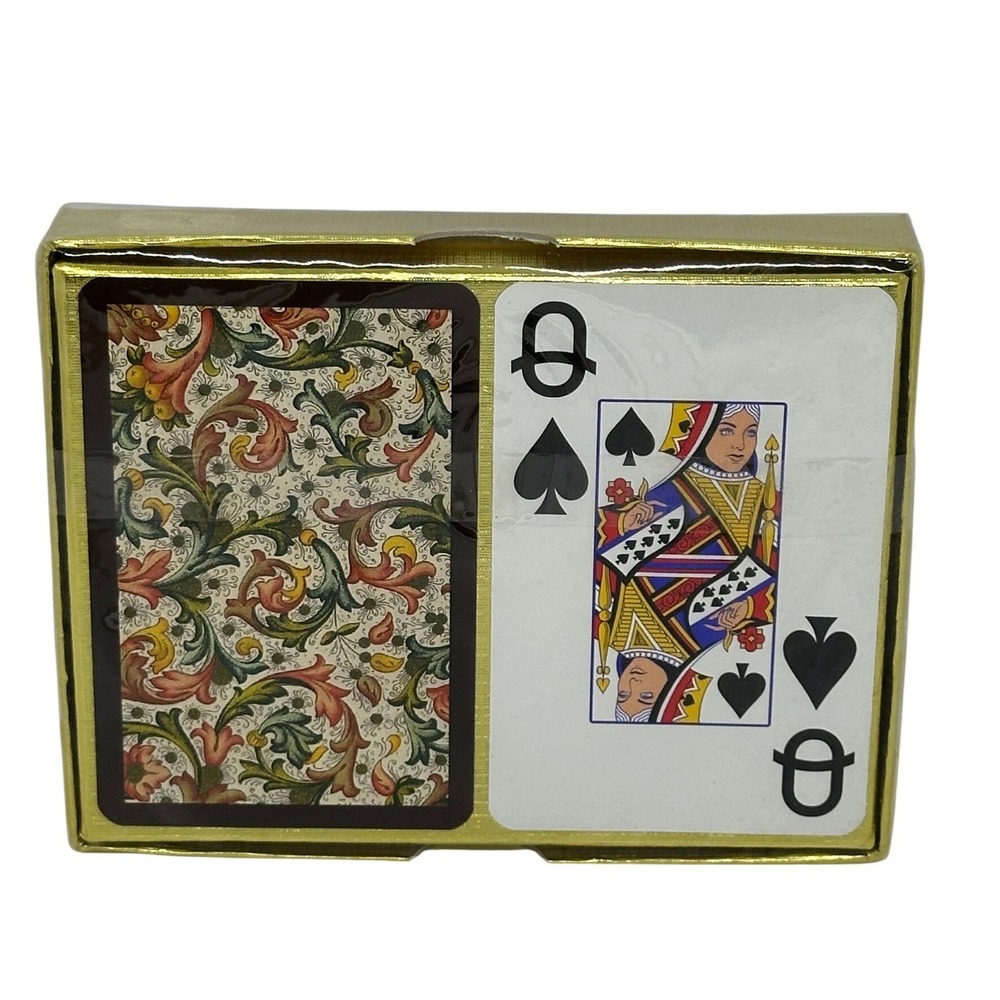 VTG Piatnik Playing Cards Gold Florentine from Italy Traditional Patterns No2375